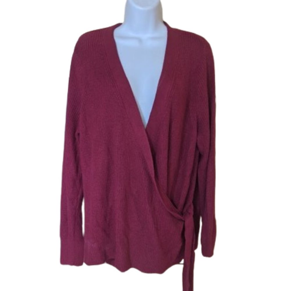 ---  "In Every Story" Pink Faux Wrapt Sweater/Cardigan Fits 2X
